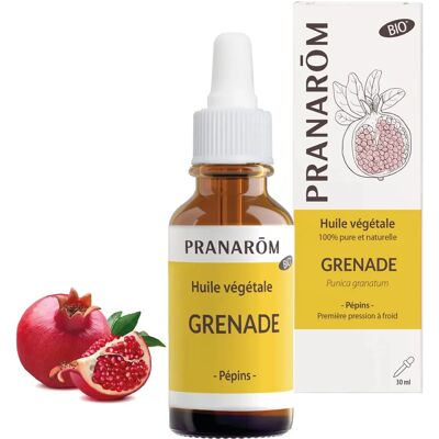 Huile de Graines de Grenade Bio - Soin Visage, Corps & Cheveux - Publicité Huile de Graines de Grenade Bio - Soin Visage, Corps & Cheveux - Publicité