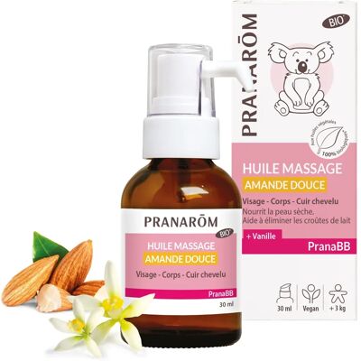 Huile de Massage Bébé à la Vanille - Bio, 30ml - Publicité Huile de Massage Bébé à la Vanille - Bio, 30ml - Publicité
