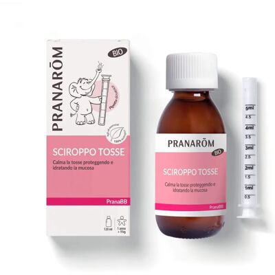 Jarabe contra la tos orgánico Pranabb - Para niños, Aceites esenciales Jarabe contra la tos orgánico Pranabb - Para niños, Aceites esenciales