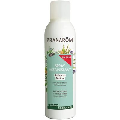 PRANARÔM Spray Désinfectant Bio Ravintsara Tea Tree - 150ml - Publicité PRANARÔM Spray Désinfectant Bio Ravintsara Tea Tree - 150ml - Publicité