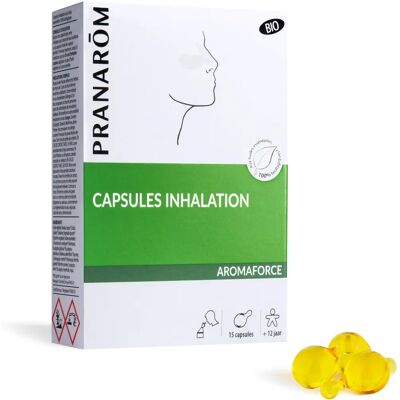 Pranarôm Aromaforce Capsules Inhalation Bio - Capsules pour inhalation, bio, aide à dégager le nez Pranarôm Aromaforce Capsules Inhalation Bio - Capsules pour inhalation, bio, aide à dégager le nez