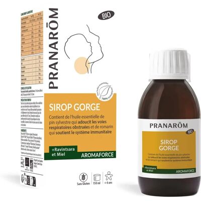 Pranarôm Aromaforce Sirop Gorge Miel Bio 150 ml - Flacon - Publicité Pranarôm Aromaforce Sirop Gorge Miel Bio 150 ml - Flacon - Publicité