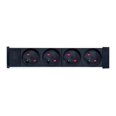 Logon TUPS039 Rack-Zubehör - 4 Steckdosen - 10" - Aluminium Logon TUPS039 Rack-Zubehör - 4 Steckdosen - 10" - Aluminium