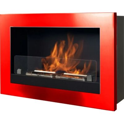 Tecno Air System Treviso Chimenea de pared - Rojo - Bioetanol - 2,5 kW Tecno Air System Treviso Chimenea de pared - Rojo - Bioetanol - 2,5 kW