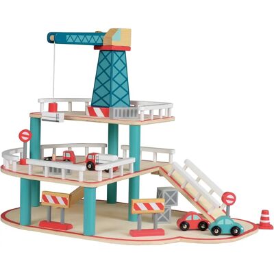 Egmont Toys Holzgarage mit Kran - Spielgarage Egmont Toys Holzgarage mit Kran - Spielgarage