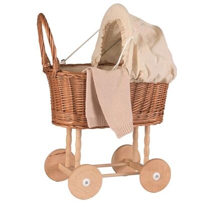 Poussette pour poupée Egmont Toys - Design en osier rétro - 44x27x58cm - Publicité Poussette pour poupée Egmont Toys - Design en osier rétro - 44x27x58cm - Publicité