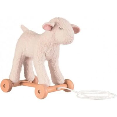 Egmont Toys Mary Drewniana zabawka do ciągnięcia - 25x15x26cm - Beżowa i Biała - Figurka Egmont Toys Mary Drewniana zabawka do ciągnięcia - 25x15x26cm - Beżowa i Biała - Figurka