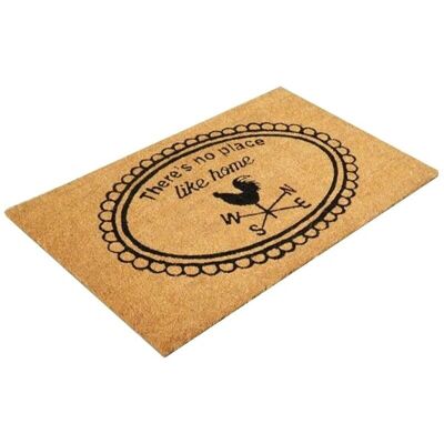 CASÂME Brown Door Mat with 'there Is No Place Like Home' - 75x45cm - Door Mat CASÂME Brown Door Mat with 'there Is No Place Like Home' - 75x45cm - Door Mat