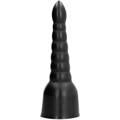 Modèle AB17 de All Black - Vibromasseur en PVC avec base ventouse Modèle AB17 de All Black - Vibromasseur en PVC avec base ventouse