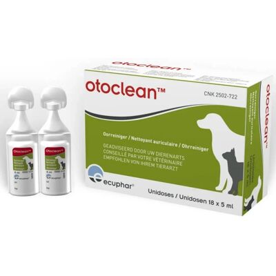 Ecuphar Otoclean Nettoyant auriculaire - 18x5 ml Animaux - Publicité Ecuphar Otoclean Nettoyant auriculaire - 18x5 ml Animaux - Publicité