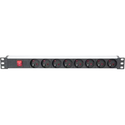 IBIZA LC806 - Rack-Steckdosenleiste 8 Ausgänge - Aluminiumgehäuse - Französische Stecker - Lichtschalter IBIZA LC806 - Rack-Steckdosenleiste 8 Ausgänge - Aluminiumgehäuse - Französische Stecker - Lichtschalter