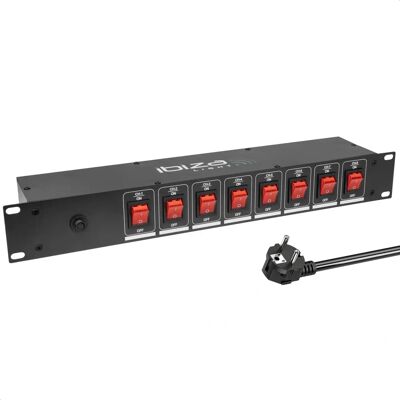 Ibiza LC806S Verteiler - 8-Kanal Rack 3500W Ibiza LC806S Verteiler - 8-Kanal Rack 3500W