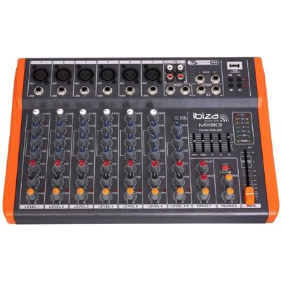 Ibiza Sound MX801 Mixeur 8 canaux - Mixeur audio - Publicité Ibiza Sound MX801 Mixeur 8 canaux - Mixeur audio - Publicité