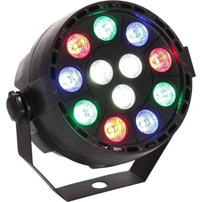 Proyector LED PAR RGBW Ibiza - Luz LED, 12 x 1W, 8 DMX Proyector LED PAR RGBW Ibiza - Luz LED, 12 x 1W, 8 DMX