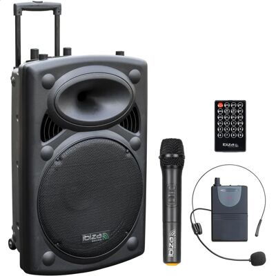 Ibiza Sound PORT15UHF-BT Aktiv PA-System - 15-Zoll, Bluetooth, Akku Ibiza Sound PORT15UHF-BT Aktiv PA-System - 15-Zoll, Bluetooth, Akku