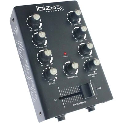 Ibiza Sound MIX500 - Mixeur 2 canaux avec entrées micro et ligne - Publicité Ibiza Sound MIX500 - Mixeur 2 canaux avec entrées micro et ligne - Publicité