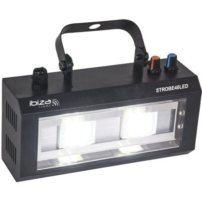 Ibiza G-STROBE40LED LED-Stroboskop - 2x20W Einstellbar Ibiza G-STROBE40LED LED-Stroboskop - 2x20W Einstellbar