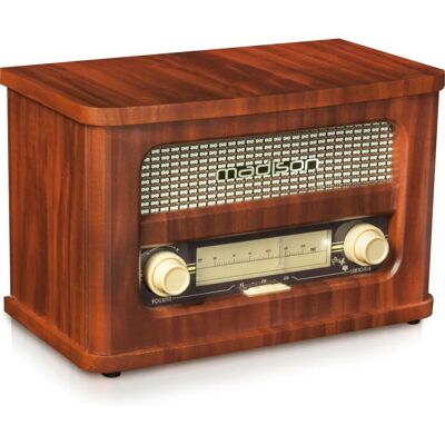 Madison Modèle 10-5565MA - Radio FM Vintage Bluetooth - Publicité Madison Modèle 10-5565MA - Radio FM Vintage Bluetooth - Publicité