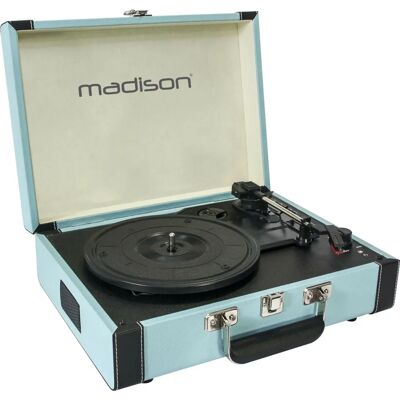 Tourne-disque Madison Madison - Bleu - Streaming WiFi sans fil - Tourne-disque - Publicité Tourne-disque Madison Madison - Bleu - Streaming WiFi sans fil - Tourne-disque - Publicité