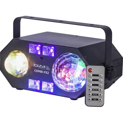 Efecto de Iluminación Ibiza Astro 4 en 1 Agua UV Strobe Efecto de Iluminación Ibiza Astro 4 en 1 Agua UV Strobe