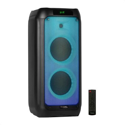 IbizaSound WAVE 8: Altavoz Activo con 2x8''/20cm, Luces LED, 600W IbizaSound WAVE 8: Altavoz Activo con 2x8''/20cm, Luces LED, 600W