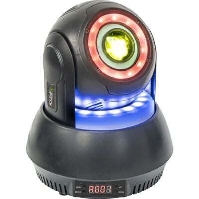 Tête mobile Ibiza Light 30W RGB DMX - 7 Gobos, 3 Anneaux - Silencieuse - Publicité Tête mobile Ibiza Light 30W RGB DMX - 7 Gobos, 3 Anneaux - Silencieuse - Publicité