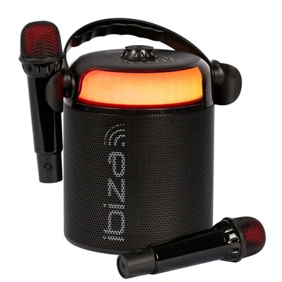 Sistema de Karaoke Ibiza con Bluetooth y 2 Micrófonos Sistema de Karaoke Ibiza con Bluetooth y 2 Micrófonos