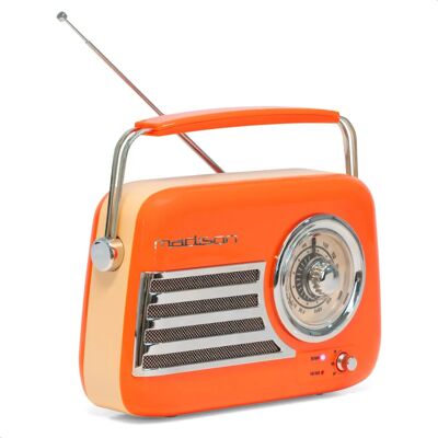 Madison Retro Radio - Bluetooth, FM, Orange Madison Retro Radio - Bluetooth, FM, Orange
