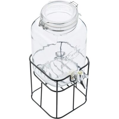 Point Virgule 3,6L Drink Dispenser - Duurzaam glas, Metaalstand Point Virgule 3,6L Drink Dispenser - Duurzaam glas, Metaalstand