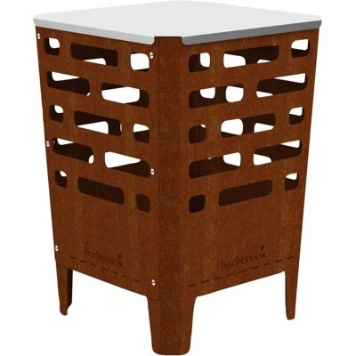 Foso de leña en acero Corten Barbecook - Diseño moderno - 38x38x55cm Foso de leña en acero Corten Barbecook - Diseño moderno - 38x38x55cm