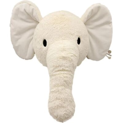 Label Label - Elephant Elly Ivory - 30 cm - Gerecycled pluche - Wanddecoratie Label Label - Elephant Elly Ivory - 30 cm - Gerecycled pluche - Wanddecoratie