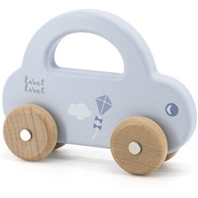 Auto giocattolo in legno blu Label Label - Tipo di prodotto Auto giocattolo in legno blu Label Label - Tipo di prodotto