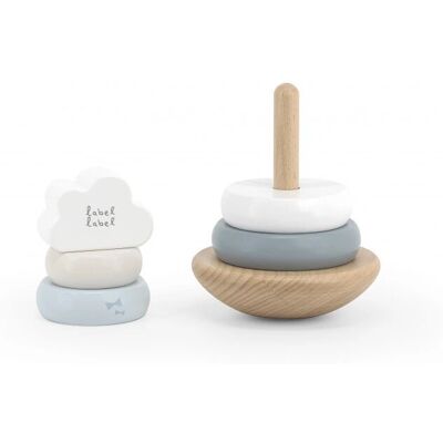 Giocattolo da costruzione Label - Anelli impilabili blu - 12M+ Giocattolo da costruzione Label - Anelli impilabili blu - 12M+