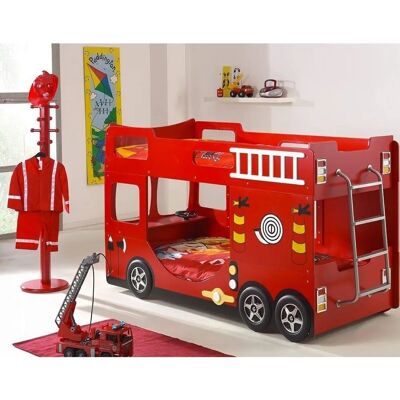 Vipack Litera Camion de Pompiers 90x200 - Meubles pour enfants - Publicité Vipack Litera Camion de Pompiers 90x200 - Meubles pour enfants - Publicité