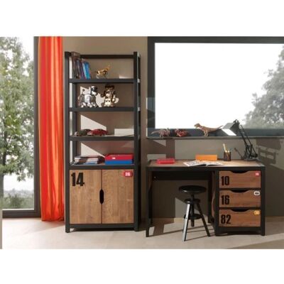 Vipack Modèle - Bureau et Bibliothèque en Pin Foncé et Noir Enfant - Publicité Vipack Modèle - Bureau et Bibliothèque en Pin Foncé et Noir Enfant - Publicité