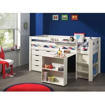 Ensemble chambre d'enfant PINOO-12 - Lit mezzanine, bureau, armoire et étagère - Publicité Ensemble chambre d'enfant PINOO-12 - Lit mezzanine, bureau, armoire et étagère - Publicité