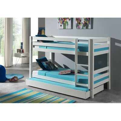 VIPACK Pino Weiß Etagenbett mit Stauraum - Kindermöbel VIPACK Pino Weiß Etagenbett mit Stauraum - Kindermöbel