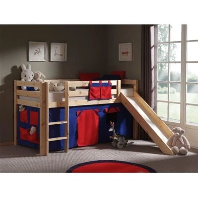 PINOO Hochbett mit Textilset und Rutsche - Kinderzimmer PINOO Hochbett mit Textilset und Rutsche - Kinderzimmer