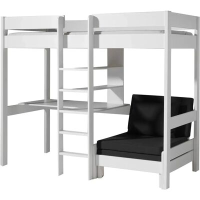 Vipack Pino Weiß Hochbett mit Schreibtisch & Regale - Für Kinder Vipack Pino Weiß Hochbett mit Schreibtisch & Regale - Für Kinder