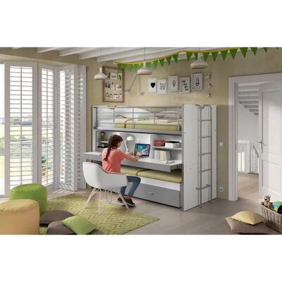 VIPACK Bonn Hochbett - Mehrfarben, 90x200cm - Kinderzimmer VIPACK Bonn Hochbett - Mehrfarben, 90x200cm - Kinderzimmer
