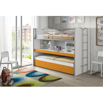 VIPACK Hochbett mit Stauraum - Orange & 2 Liegeflächen VIPACK Hochbett mit Stauraum - Orange & 2 Liegeflächen
