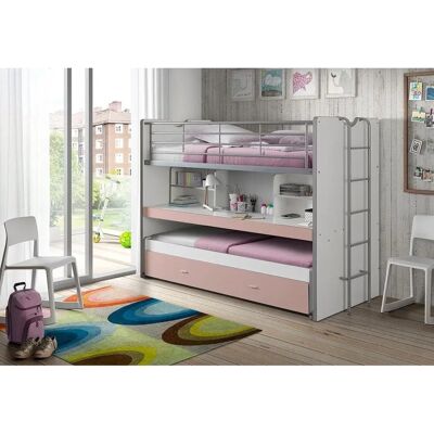Litera Vipack Bonn avec Bureau - Meubles Enfant Gain de Place - Publicité Litera Vipack Bonn avec Bureau - Meubles Enfant Gain de Place - Publicité
