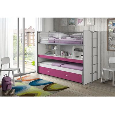 Vipack Lila Hochbett mit Stauraum - Hochbett Vipack Lila Hochbett mit Stauraum - Hochbett