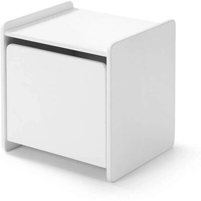 Mesita de noche Vipack Kiddy - 40x40x36cm - Blanco - Mesita de noche Mesita de noche Vipack Kiddy - 40x40x36cm - Blanco - Mesita de noche