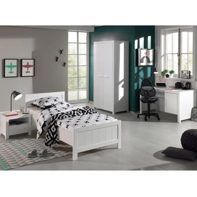 VIPACK Kleiderschrank - 2 Türen, Landhausstil, Weiß - Schrank VIPACK Kleiderschrank - 2 Türen, Landhausstil, Weiß - Schrank