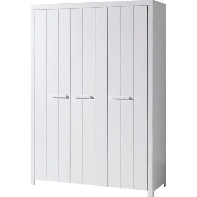 Vipack Erik Weiß Kleiderschrank mit 3 Türen, Regale & Stange Vipack Erik Weiß Kleiderschrank mit 3 Türen, Regale & Stange