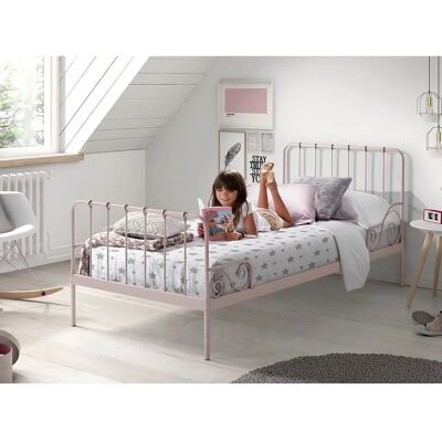 Vipack Alice Kinderbett - Rosa 90x200cm - Metall, Ohne Matratze, Mit Lattenrost Vipack Alice Kinderbett - Rosa 90x200cm - Metall, Ohne Matratze, Mit Lattenrost