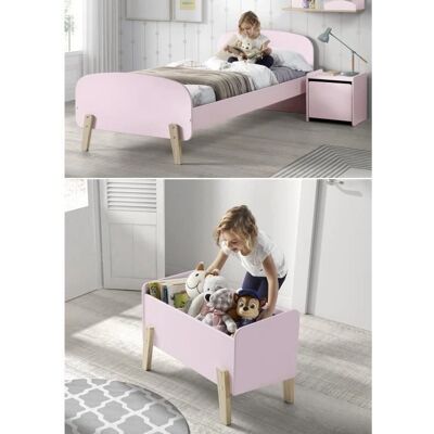 Ensemble chambre enfant Vipack KIDDY - Rose ancien - 90x200 cm - Publicité Ensemble chambre enfant Vipack KIDDY - Rose ancien - 90x200 cm - Publicité