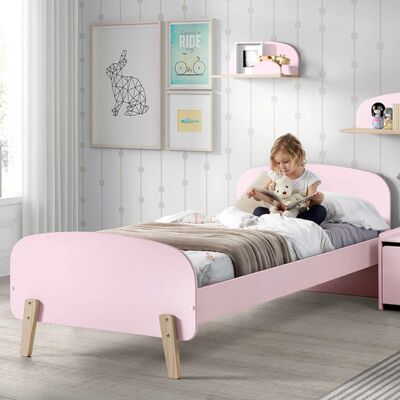 KIDDY - KIDDY 90x200 - Rose - 90x200 cm - Bed - Publicité KIDDY - KIDDY 90x200 - Rose - 90x200 cm - Bed - Publicité