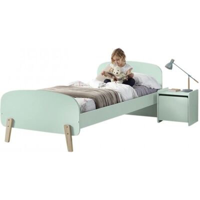 Vipack - Ensemble Chambre Enfant - Vert Menthe - Lit + Chevet - Publicité Vipack - Ensemble Chambre Enfant - Vert Menthe - Lit + Chevet - Publicité
